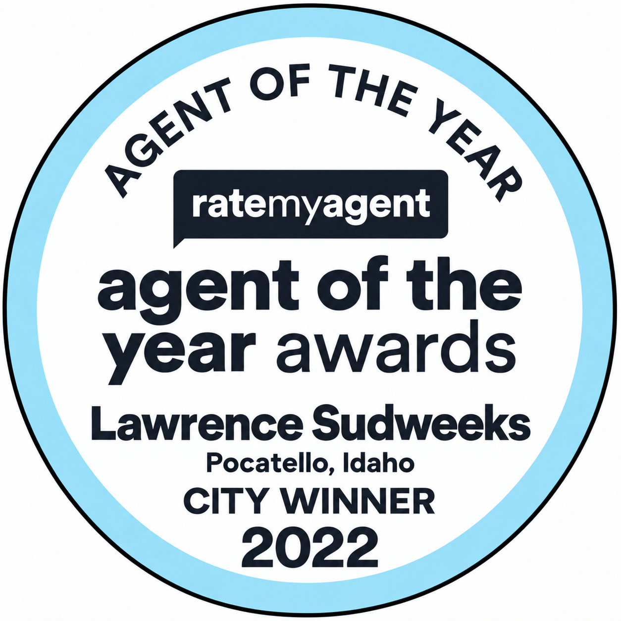 Rate My Agent award, Lawrence Sudweeks