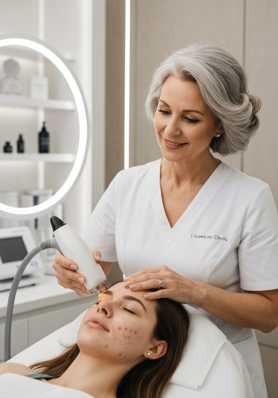 Acne laser treatment results at Advanced Aesthetics Medical Spa in Overland Park KS