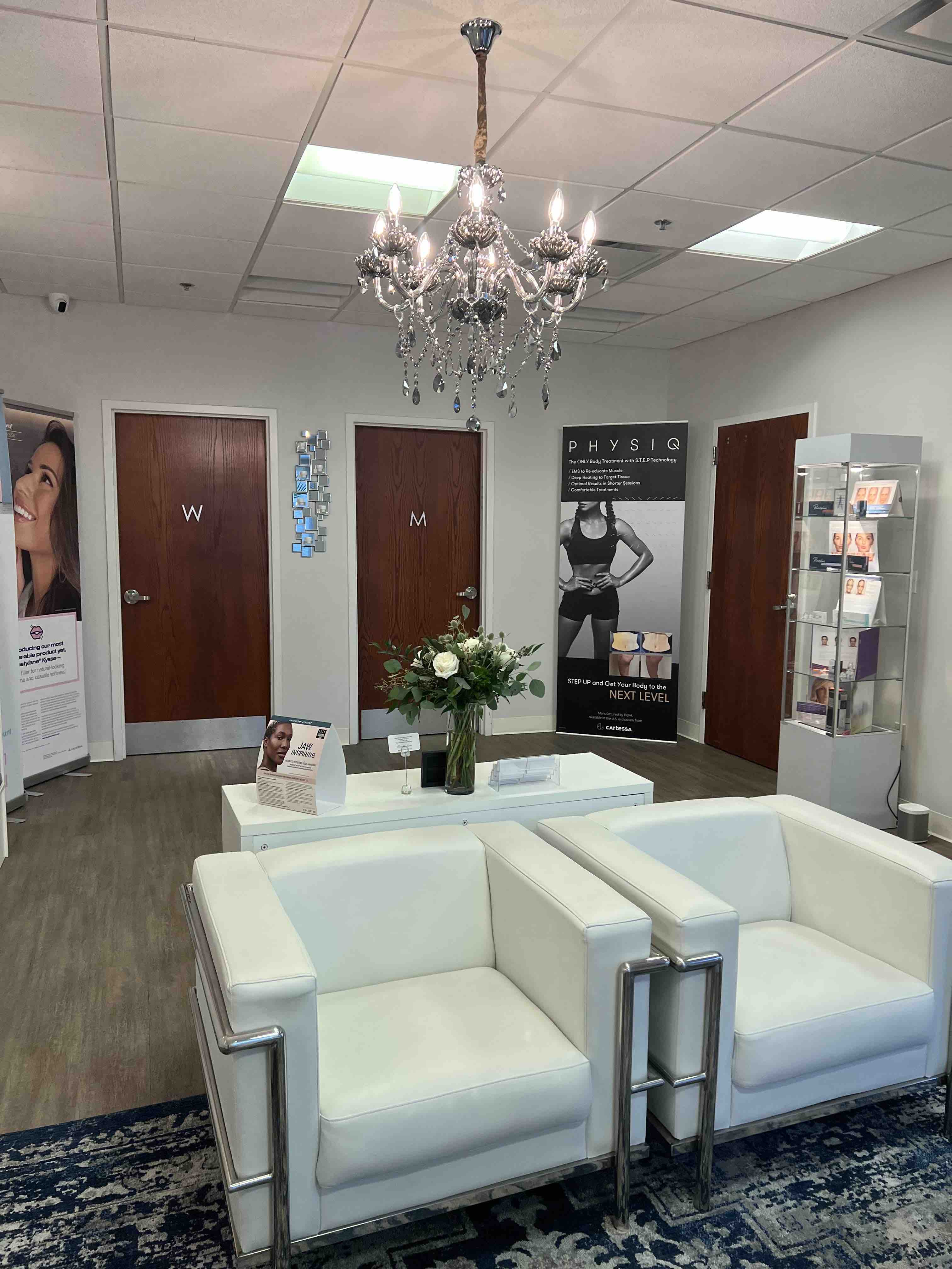 Advanced Aesthetics Treatment rooms hallway