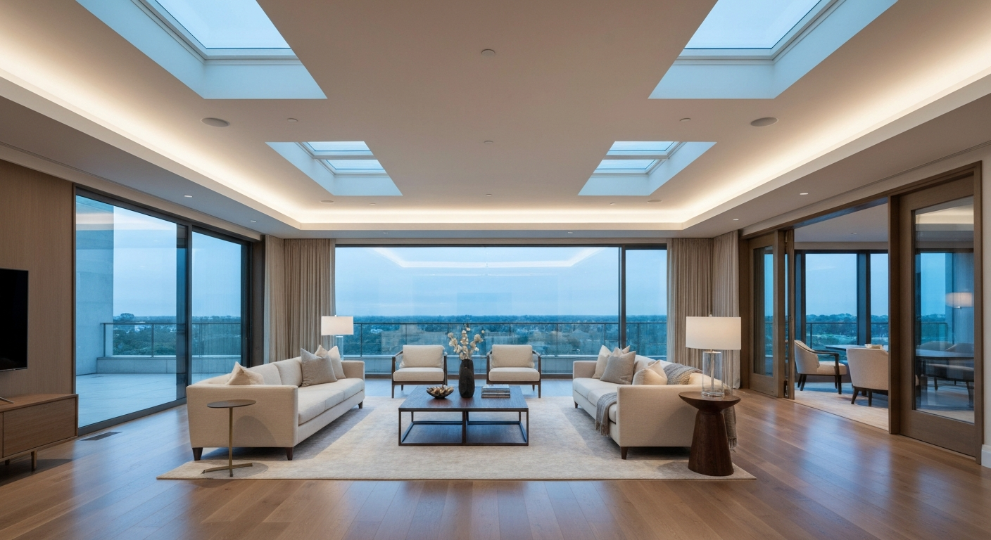 Luxurious modern living room interior