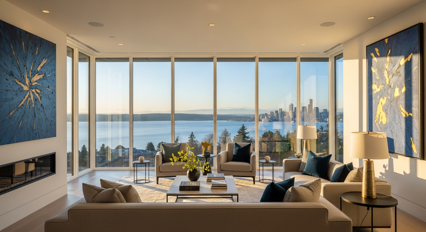 Luxury home interior in Bellevue Washington