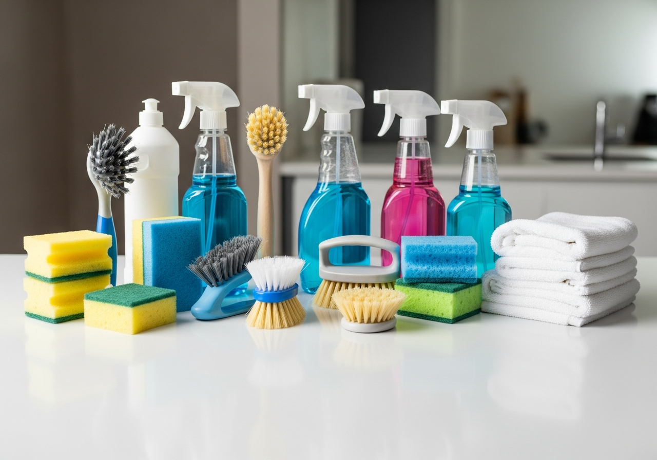Professional cleaning tools and supplies