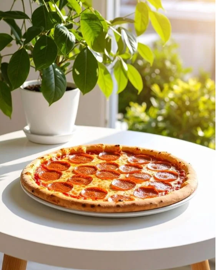 Halal Pepperoni Pizza at Prep Hero Café