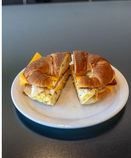 Turkey Bacon Egg & Cheese Croissant at Prep Hero Café