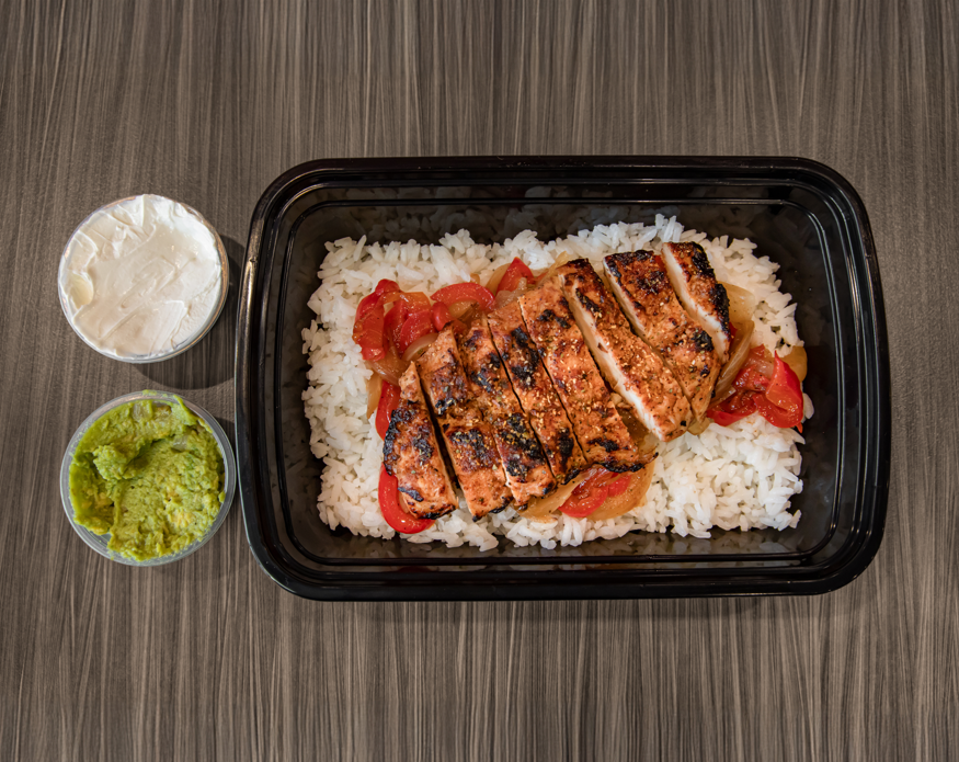 Chicken Fajita Bowl at Prep Hero Café