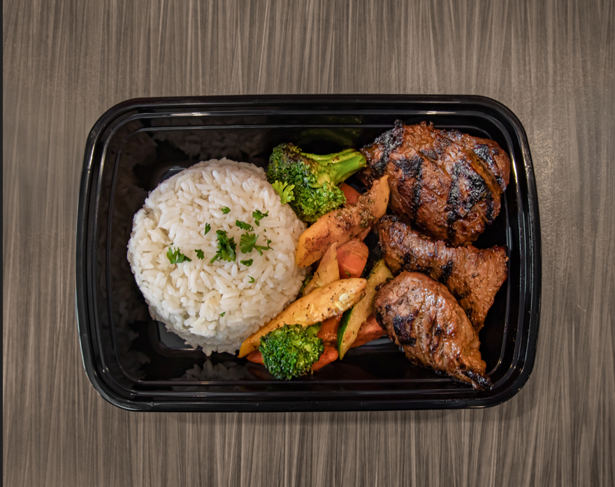 Teriyaki Steak Tips at Prep Hero Café