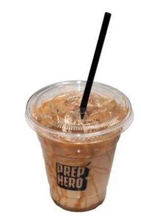 Iced Caramel Latte at Prep Hero Café