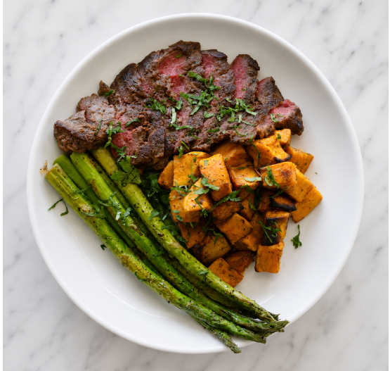Gains Bowl: Steak, Sweets & Greens at Prep Hero Café