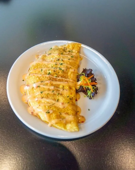 Power Bang Omelette & Homefries at Prep Hero Café