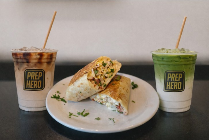 Protein Breakfast Burrito + Iced Drink Combo at Prep Hero Café
