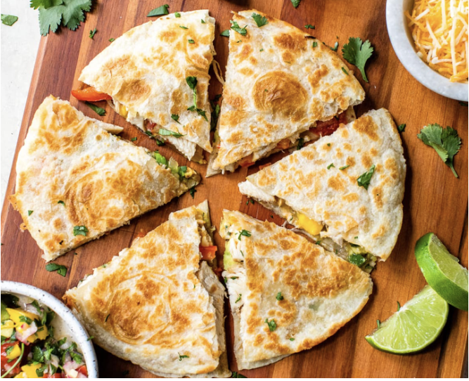 Homemade Quesadillas at Prep Hero Café