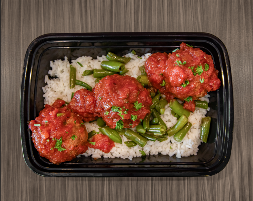 Meatball Bowl at Prep Hero Café