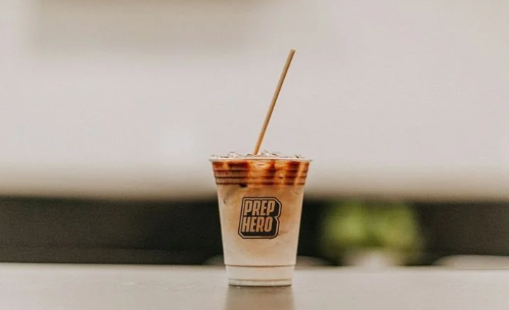 Iced Cafe Latte at Prep Hero Café