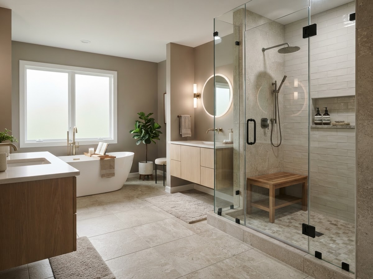 Potomac Spa — bathroom remodel in Bethesda MD