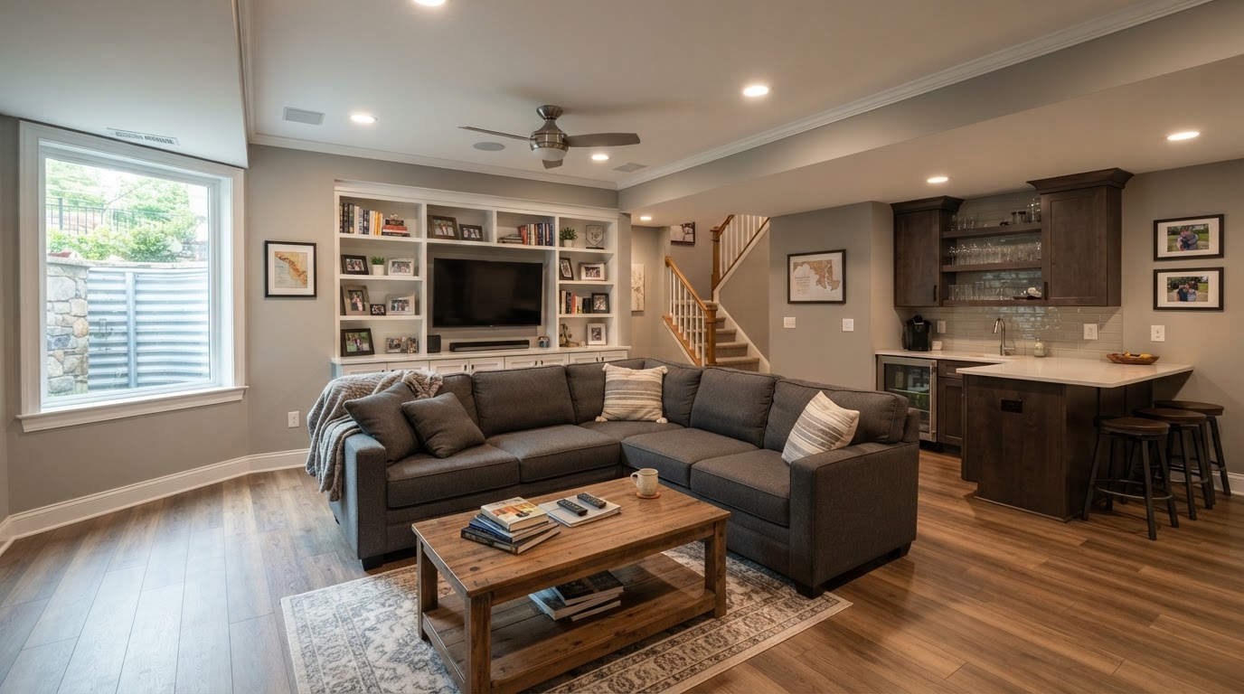 Basement Finishing project in Maryland