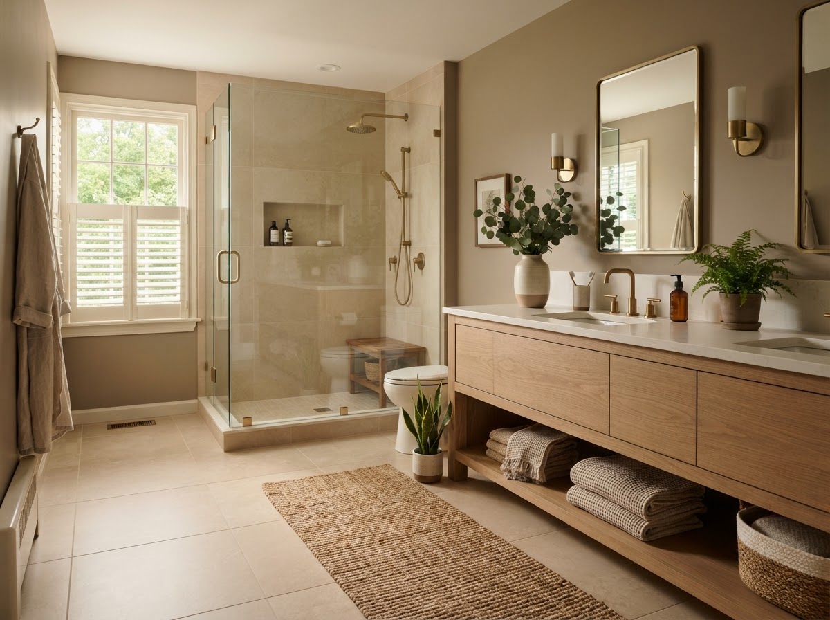 Chevy Chase Linen — bathroom remodel in Bethesda MD