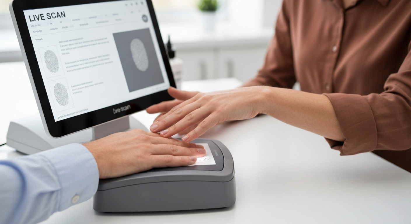 Live scan electronic fingerprinting process