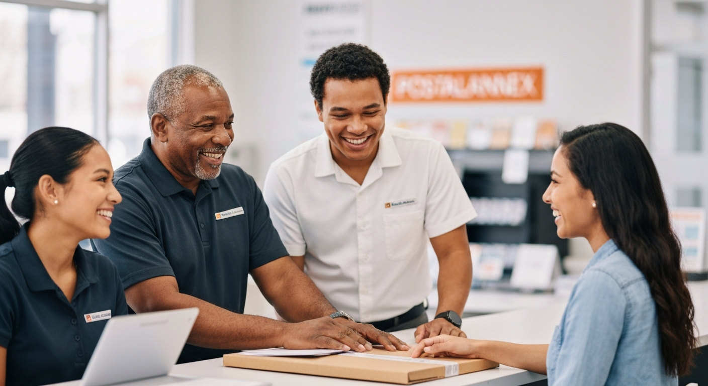 Friendly team at PostalAnnex