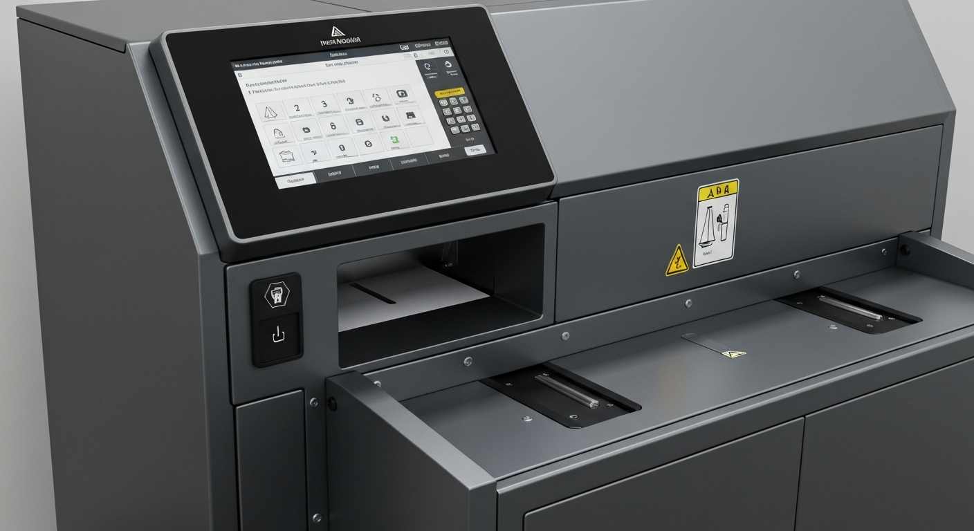 Professional secure document shredding console
