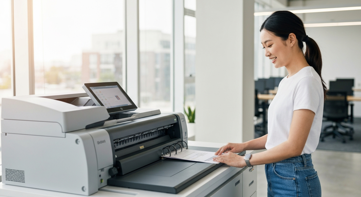 Professional printing and document binding station