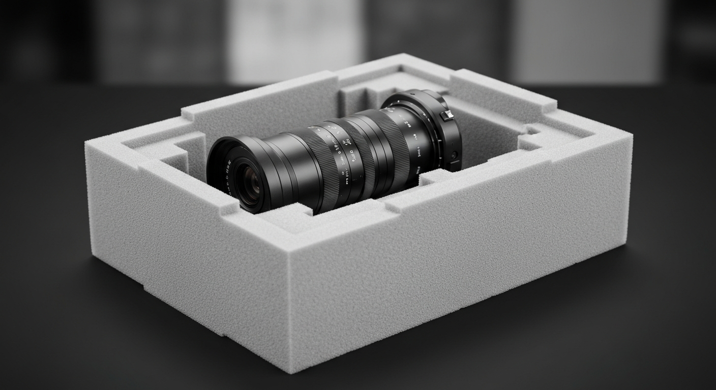 Suspension packing and foam-in-place packaging for expensive electronics