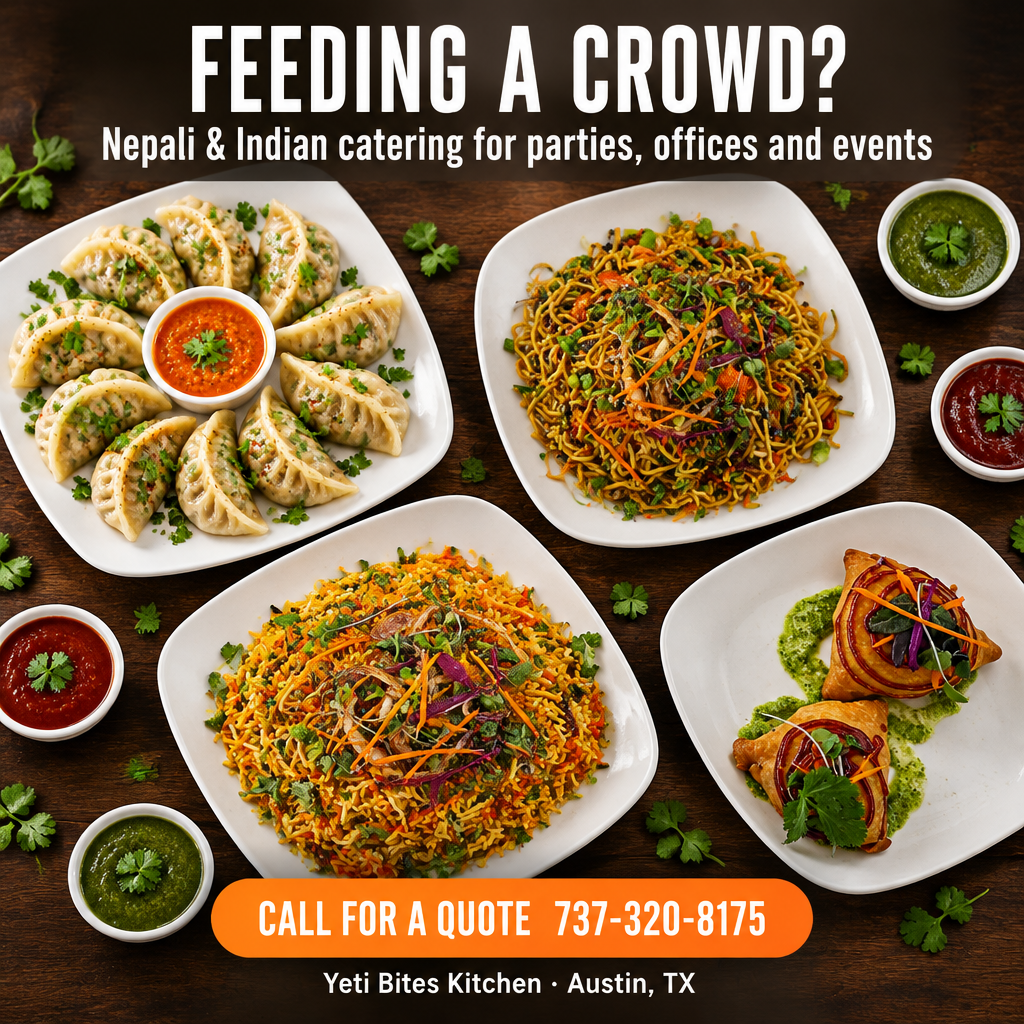 Yeti Bites Kitchen Nepali & Indian Catering for parties, offices and events