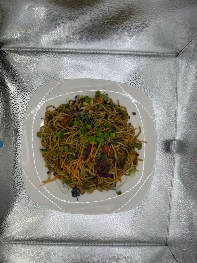 Stir-fried Chow Mein Noodles with scallions and vegetables