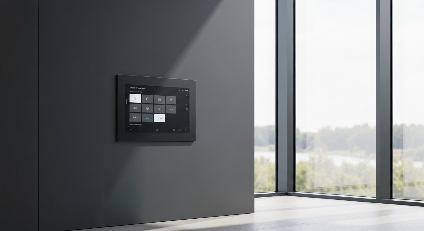 Sleek flush-mounted smart security screen