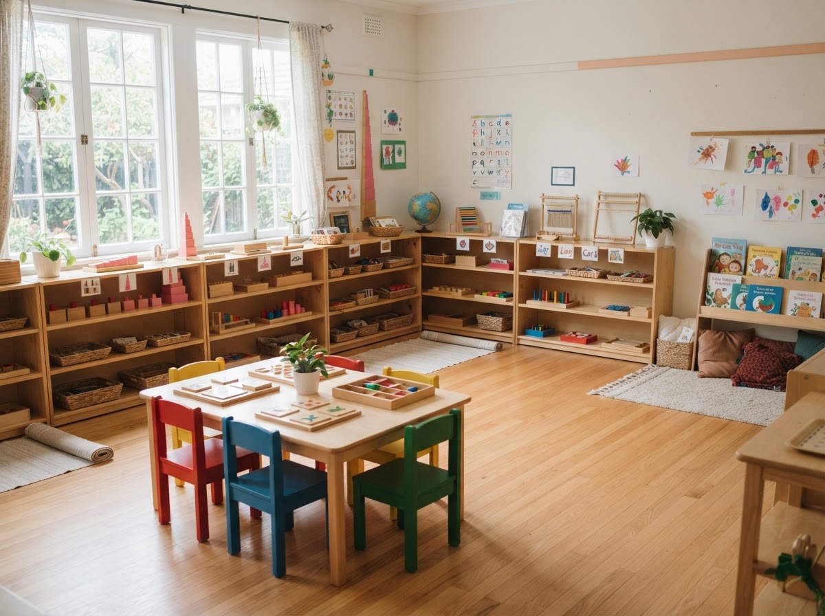 Child learning in classroom