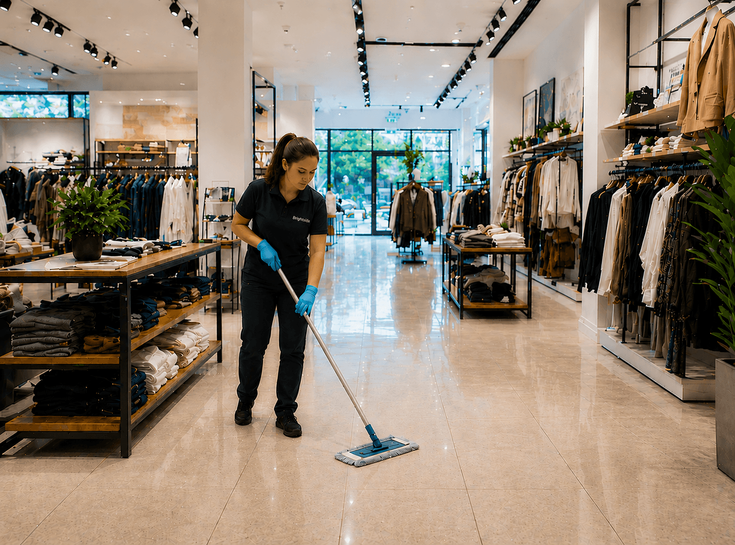 Keeping a shop floor presentable without disrupting trade