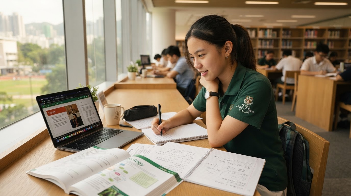 Élève de secondaire 5 qui étudie sérieusement
