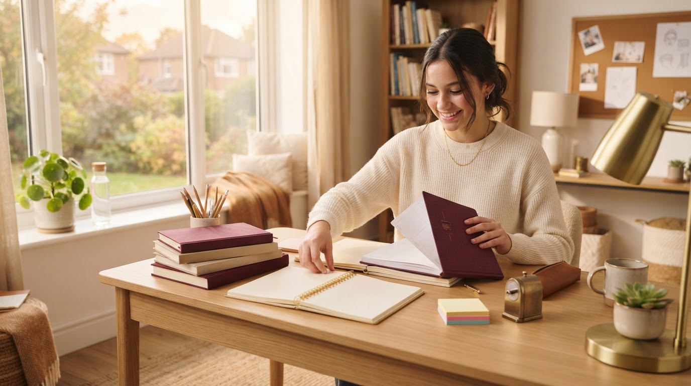 Étudiant qui se prépare pour la rentrée