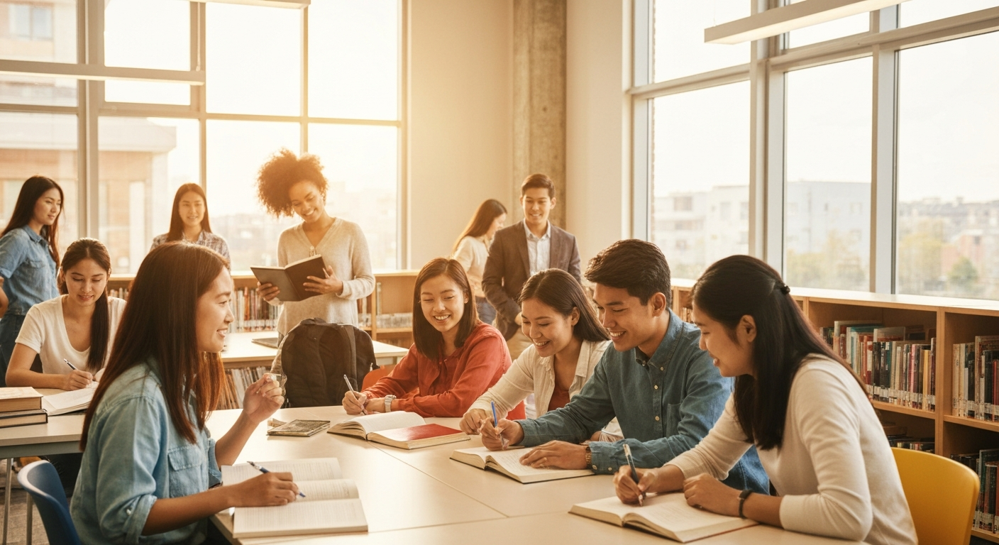 Étudiants au travail