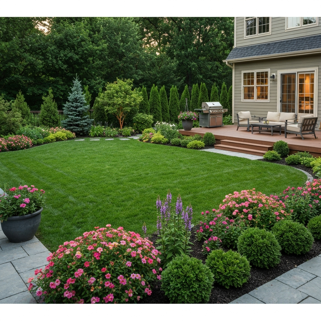 Backyard landscaping