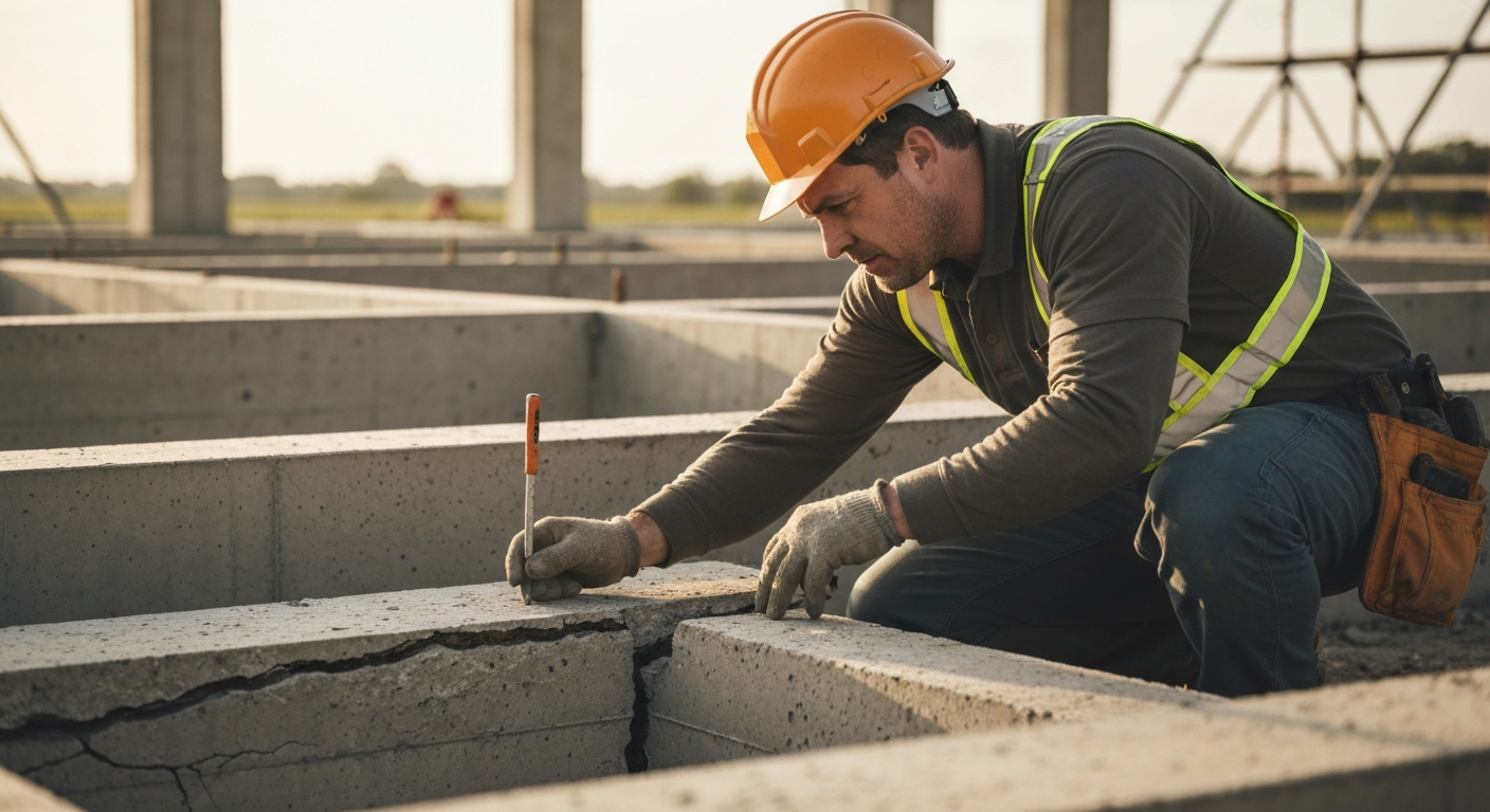 Foundation repair crew working in Saskatchewan