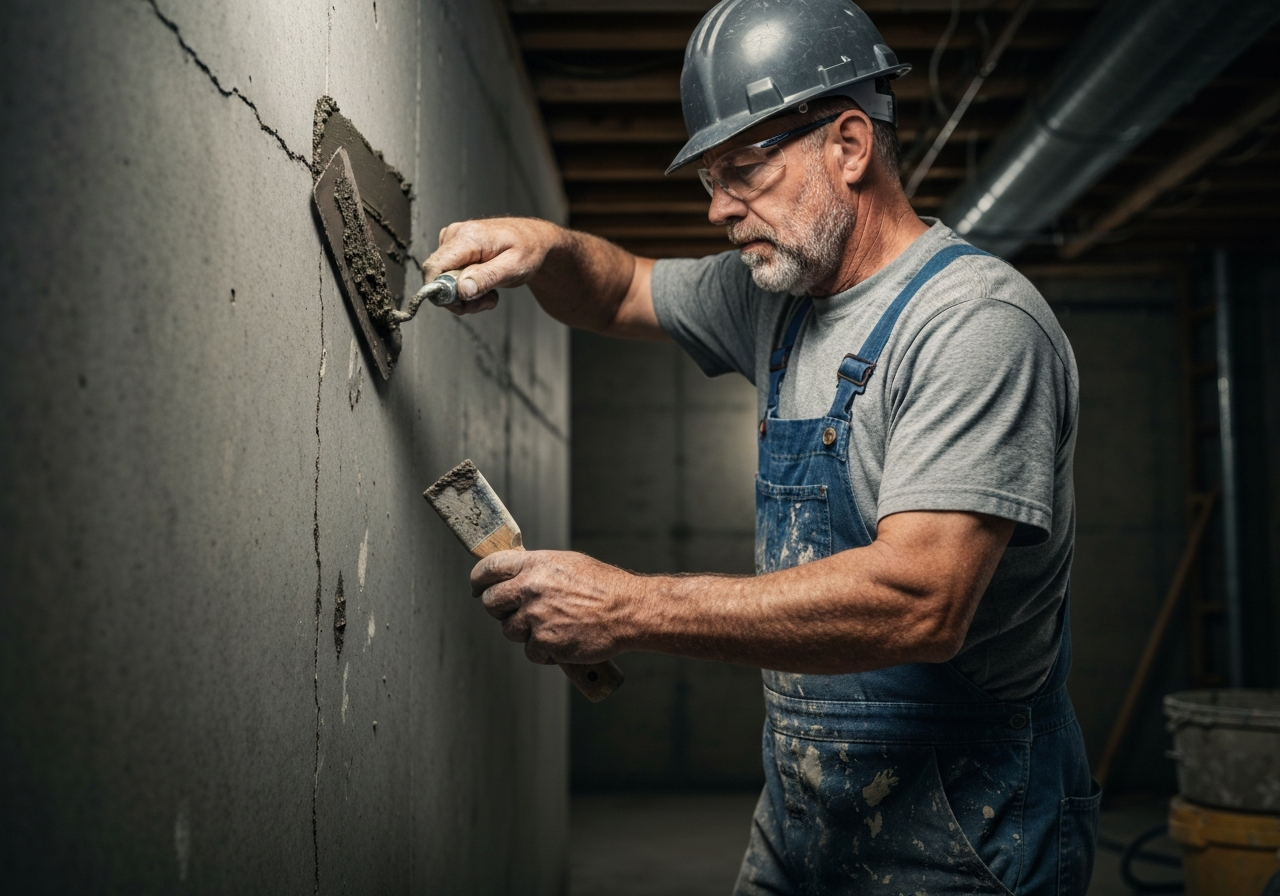 Basement waterproofing crack injection Saskatchewan