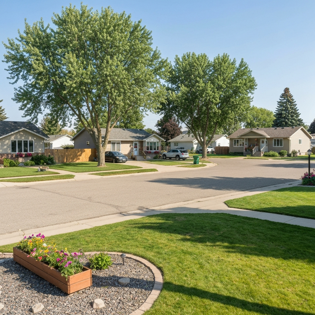 Residential neighborhood in Warman, Saskatchewan