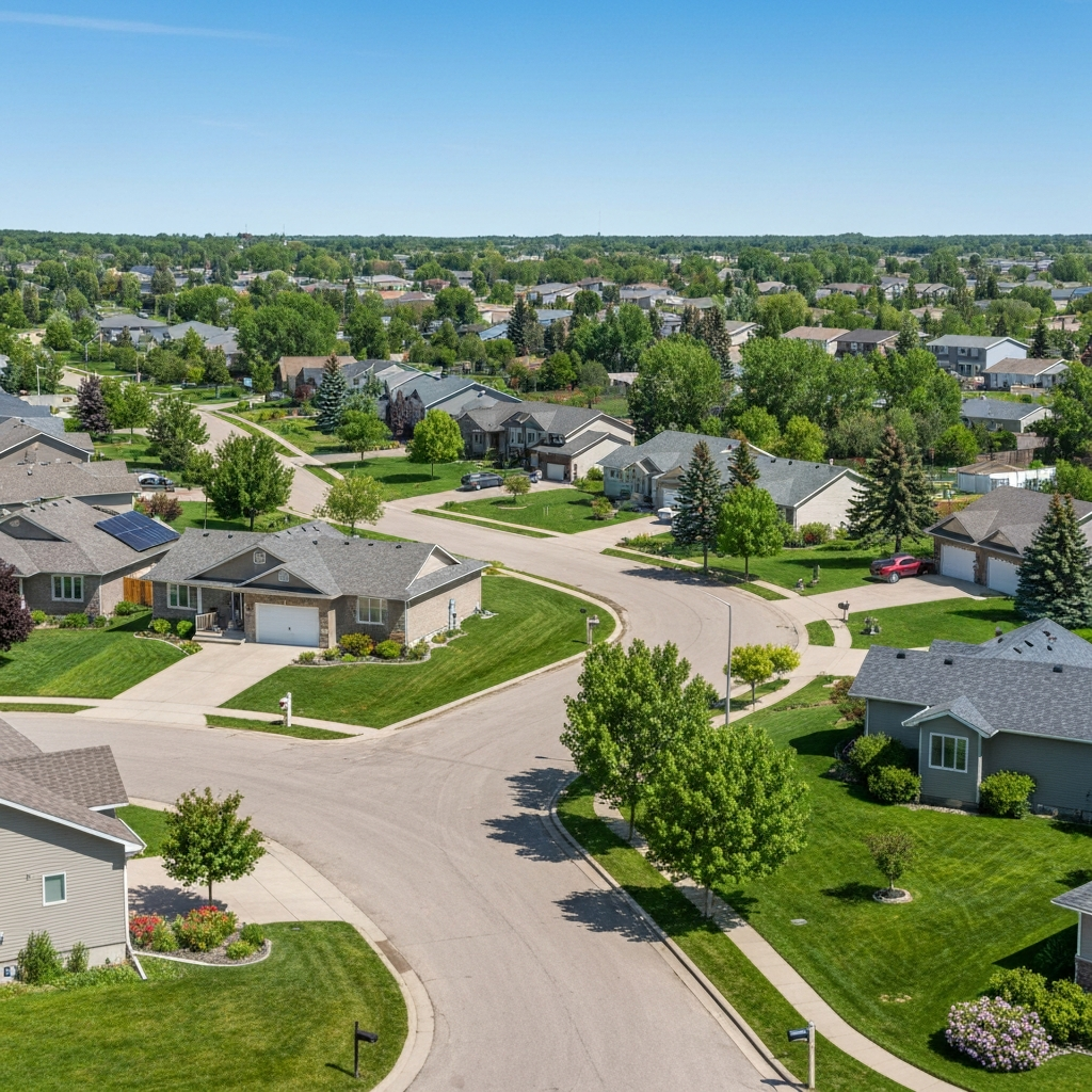 Residential neighborhood in North Battleford