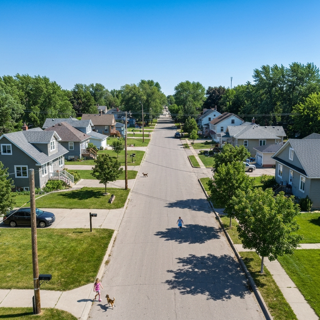 Residential houses in Estevan, Saskatchewan