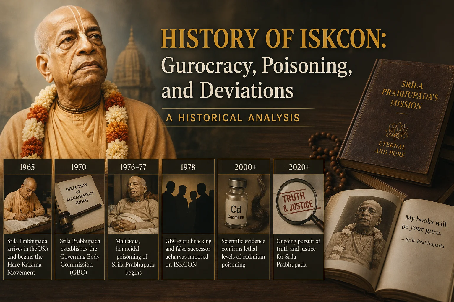 History of ISKCON Gurocracy, Poisoning, and Deviations