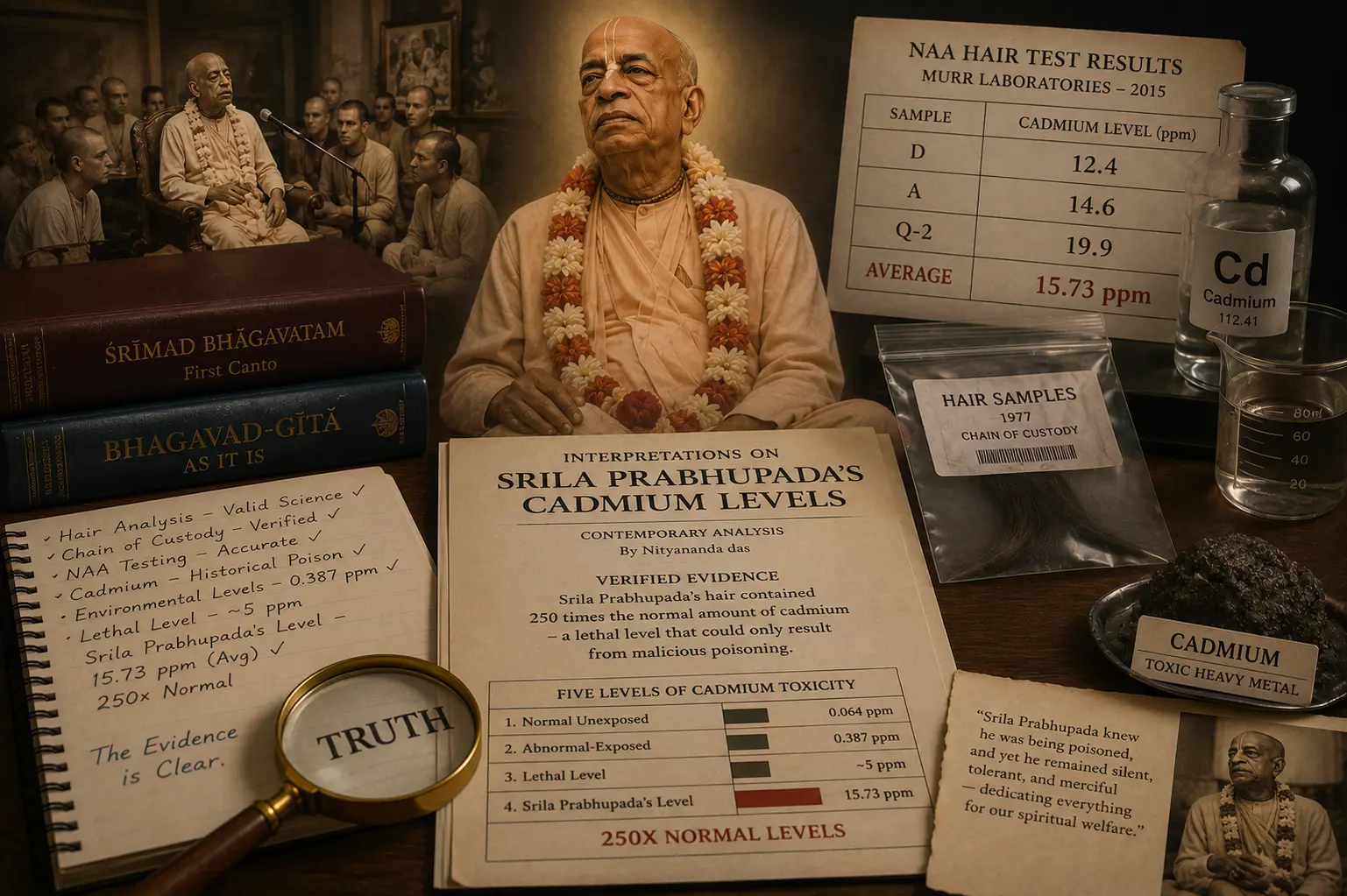 Interpretations On Srila Prabhupada’s Cadmium Levels