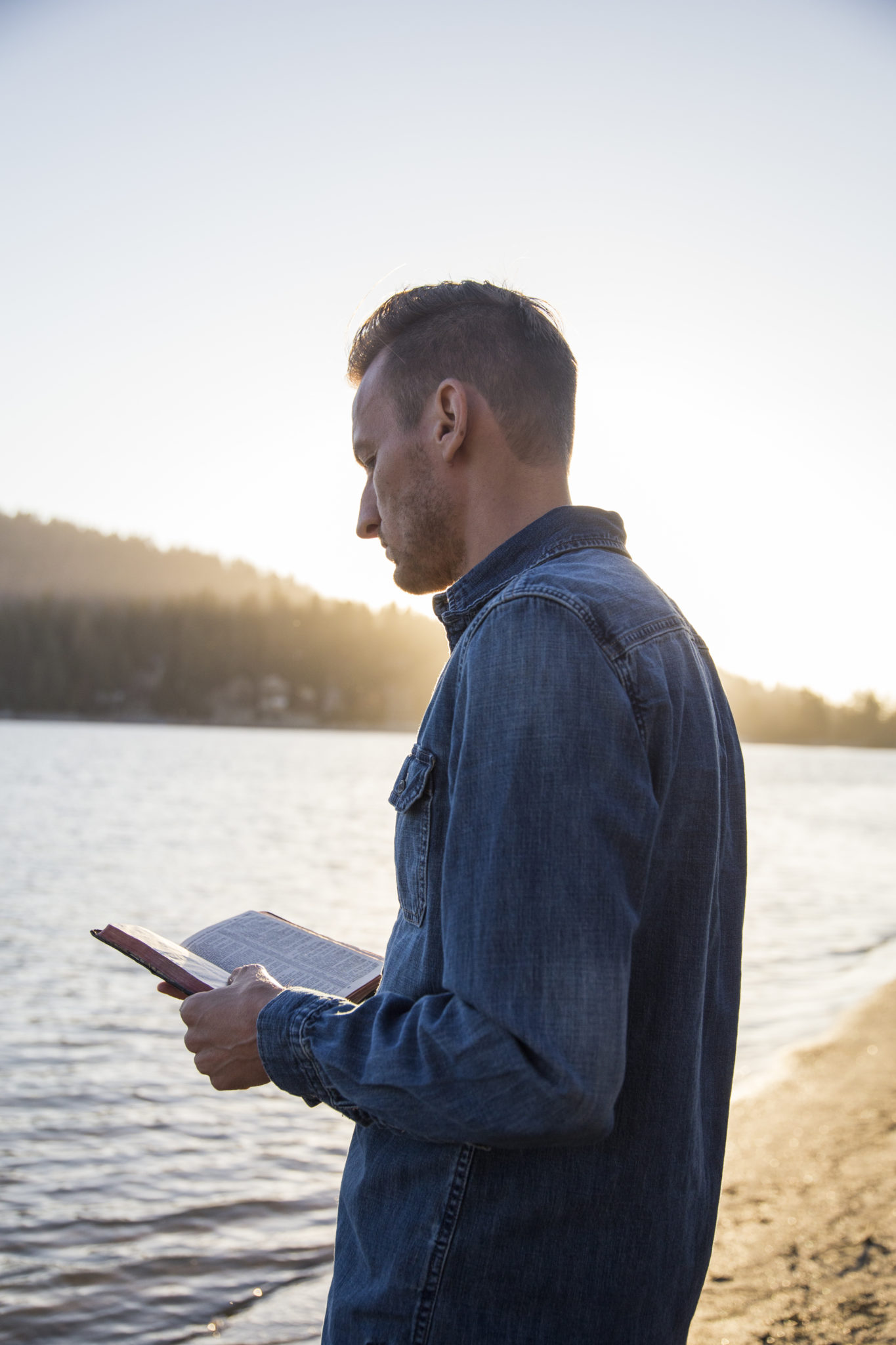 Man reading Bible