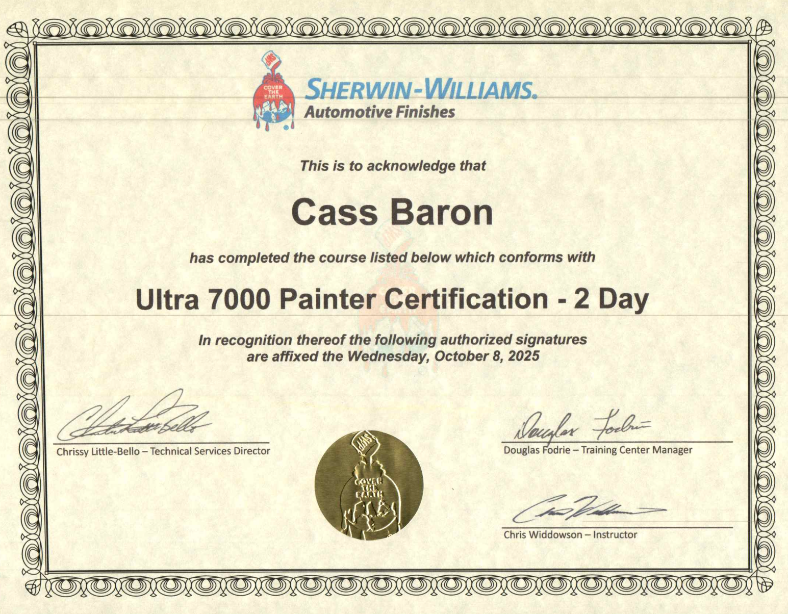 Sherwin-Williams Ultra 7000 Painter Certification
