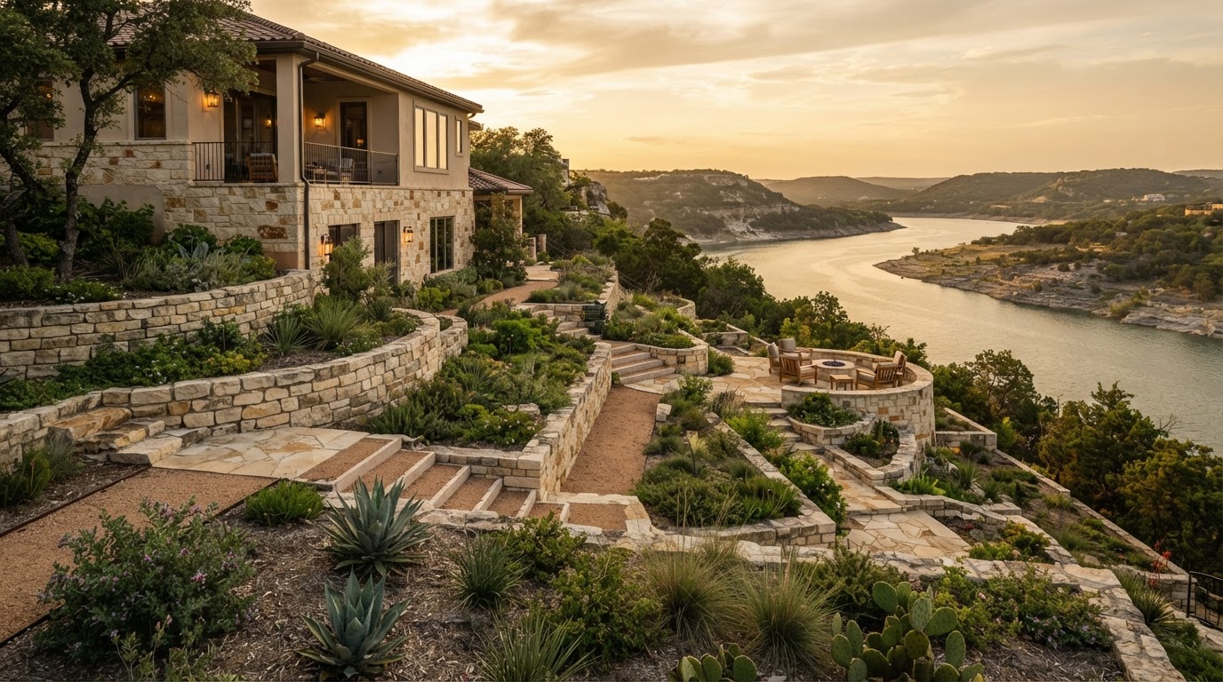 Landscape design in Lakeway, TX
