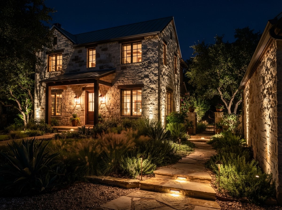 Tarrytown landscape lighting project