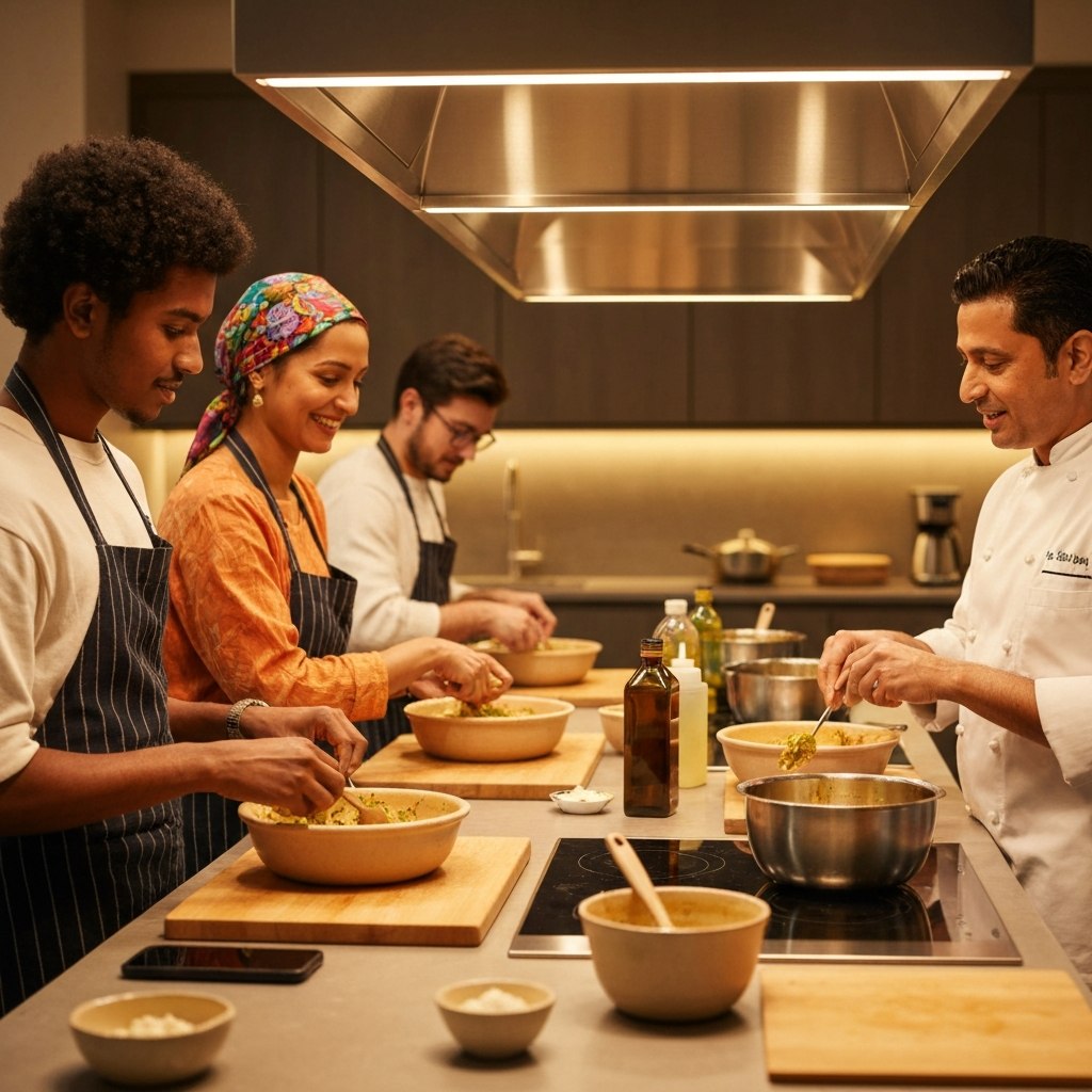 Cooking class group