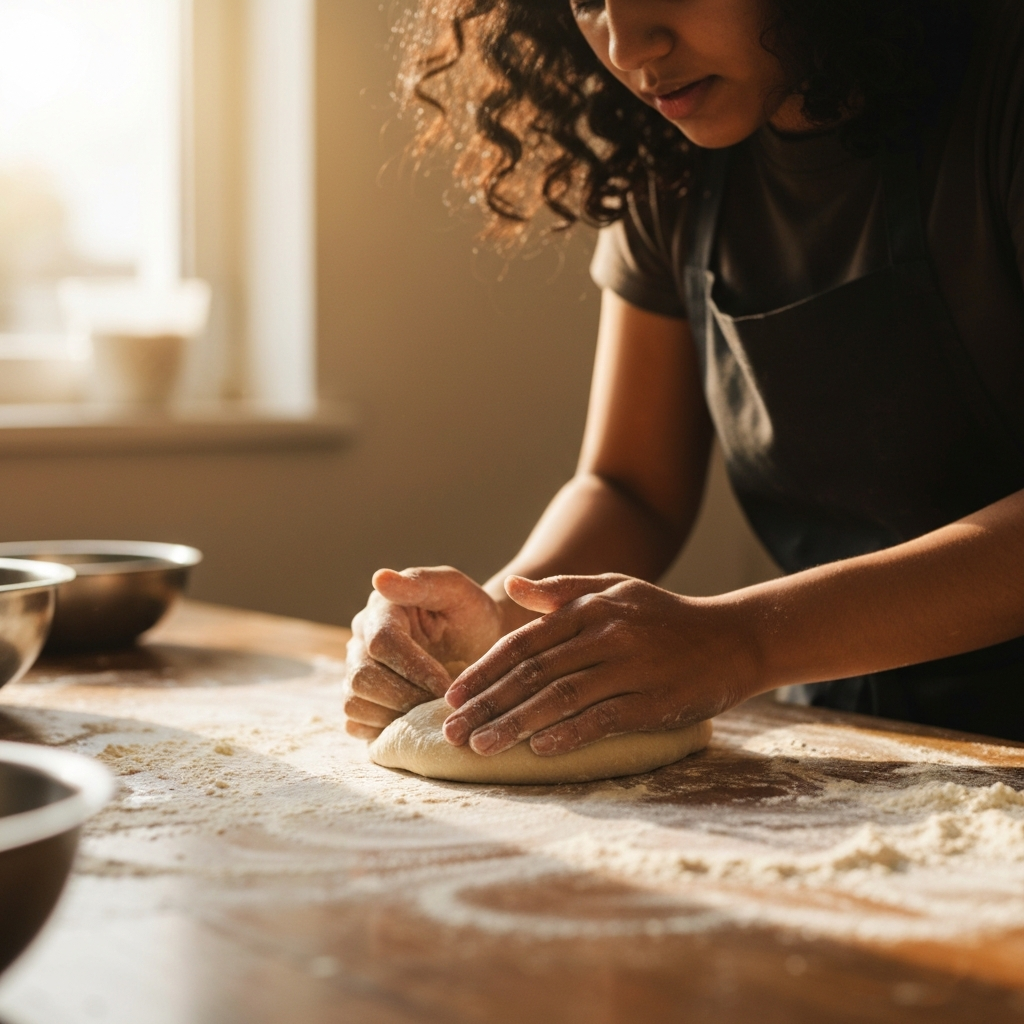 Kneading dough