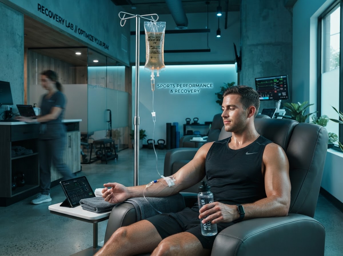 Sports Recovery IV Drip administered at Bold Slim Pretoria wellness studio