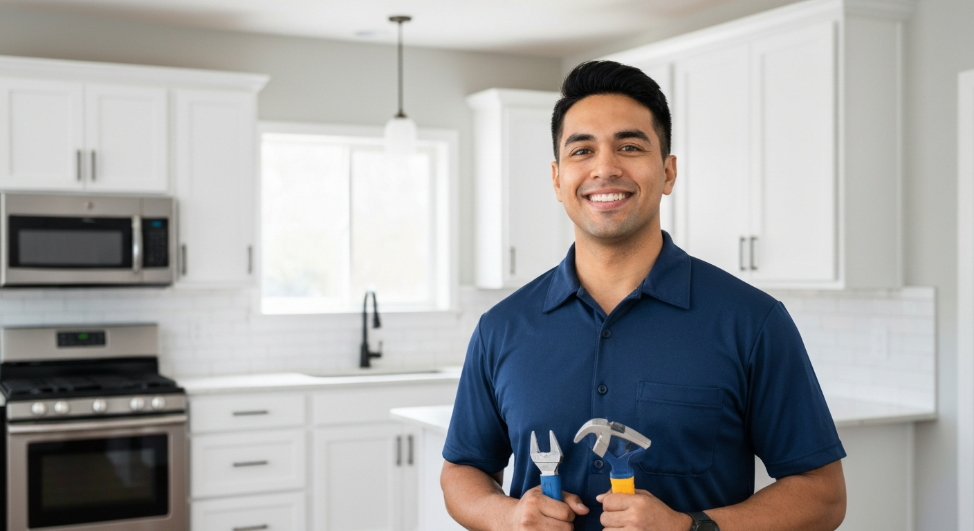 Professional handyman in Chicago kitchen