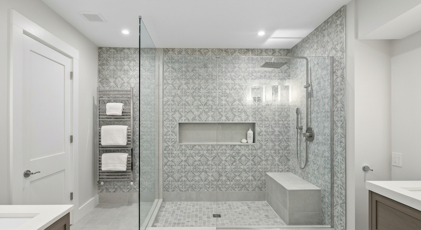Modern bathroom remodel in Chicago